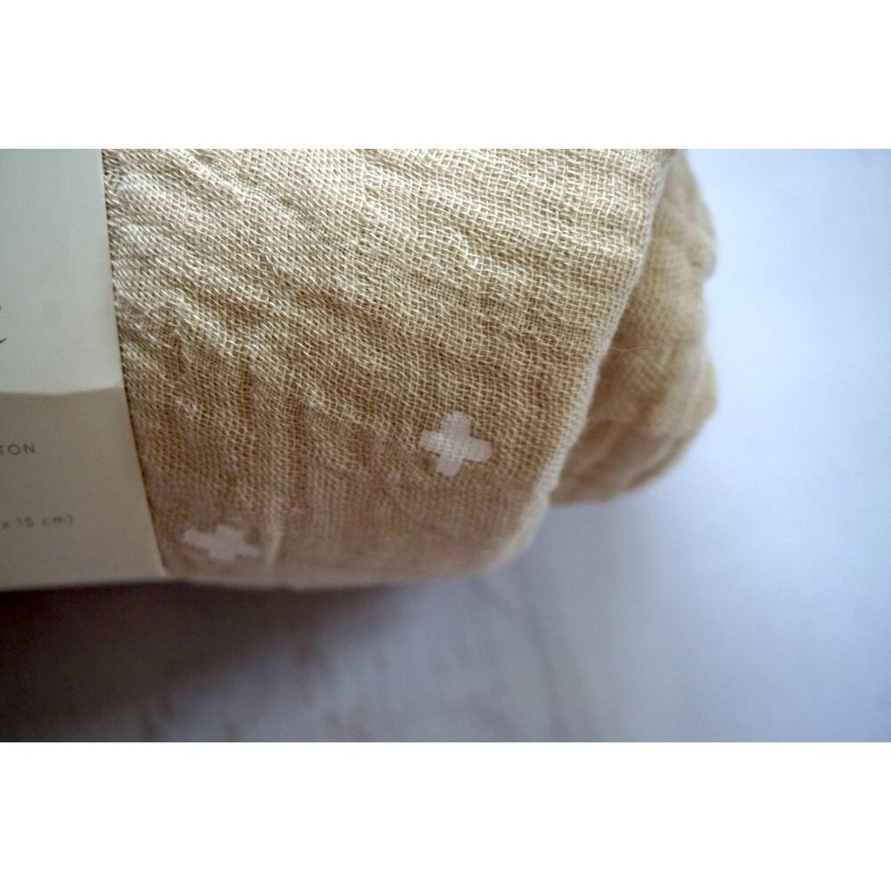 Little Unicorn Baby Printed Muslin Crib Sheet - Taupe Cross, NEW - Picture 9 of 9